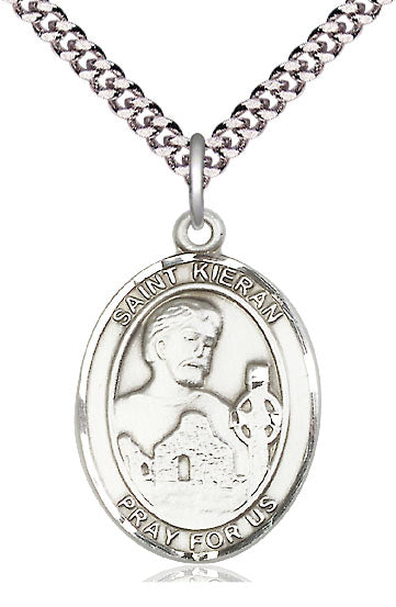 Saint Kieran Pendant - 24" Chain Necklace