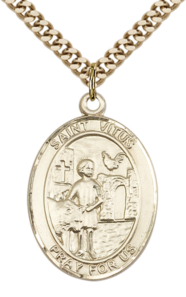 Saint Vitus Pendant - 24" Chain Necklace