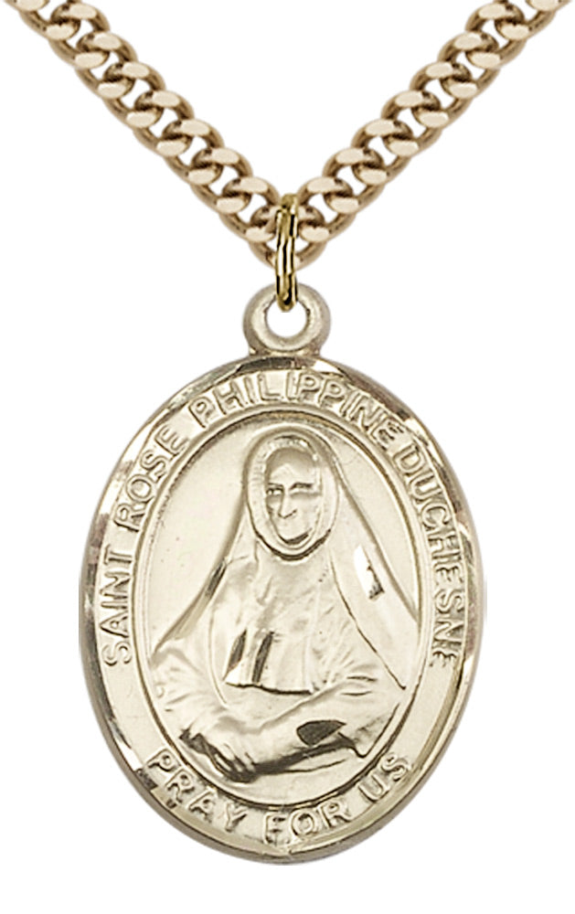 Saint Rose Philippine Pendant - 24" Chain Necklace
