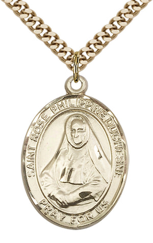 Saint Rose Philippine Pendant - 24" Chain Necklace