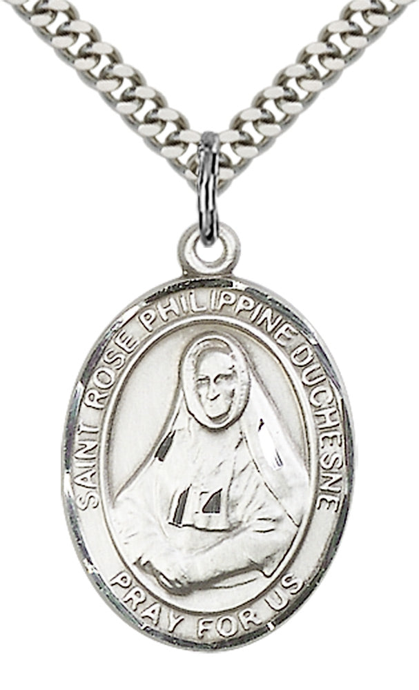 Saint Rose Philippine Pendant - 24" Chain Necklace