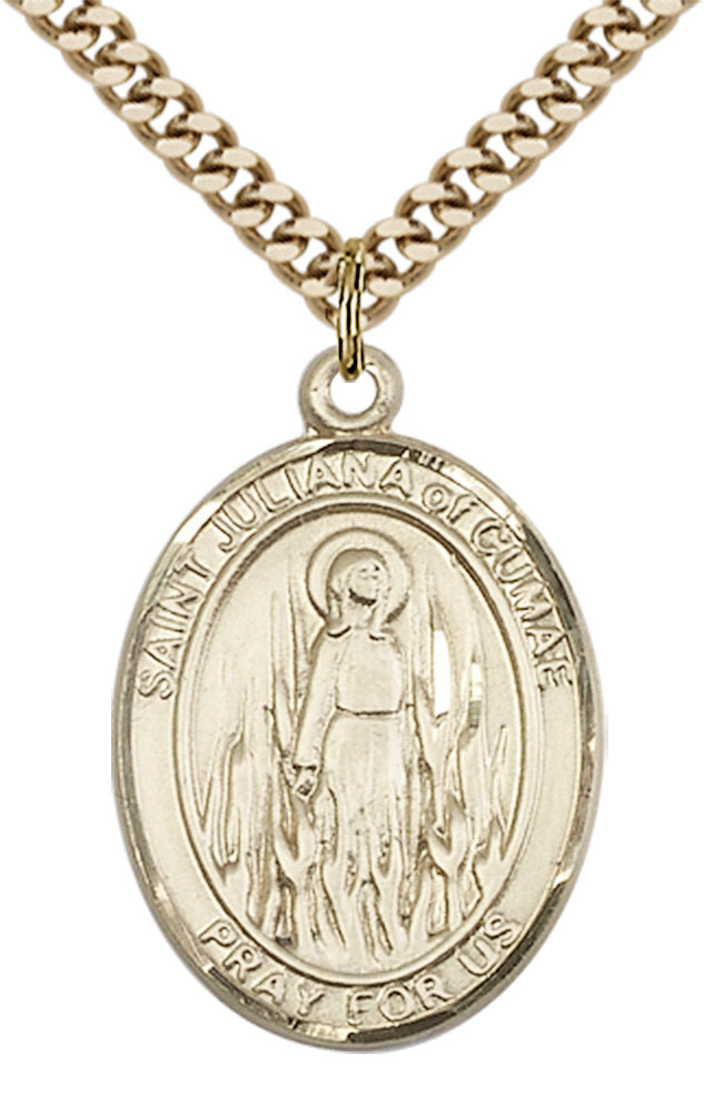 Saint Juliana Pendant - 24" Chain Necklace