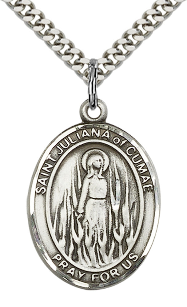 Saint Juliana Pendant - 24" Chain Necklace