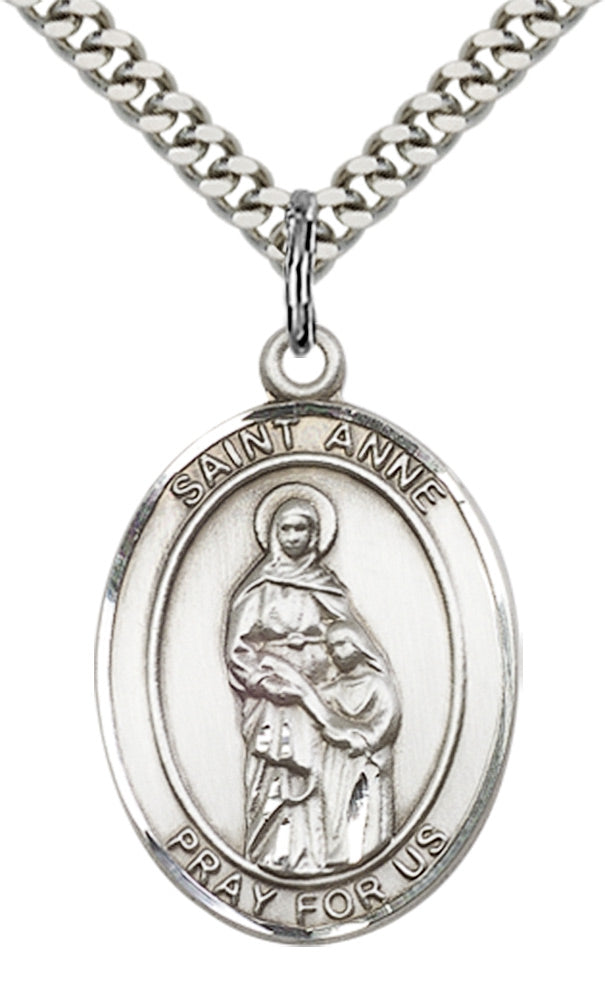 Saint Anne Pendant - 24" Chain Necklace