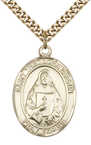 Saint Theodora Pendant - 24" Chain Necklace