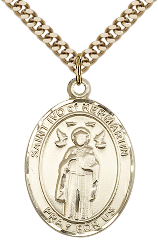 Saint Ivo Pendant - 24" Chain Necklace