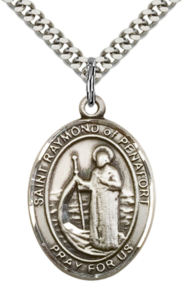 Saint Raymond of Penafort Pendant - 24" Chain Necklace