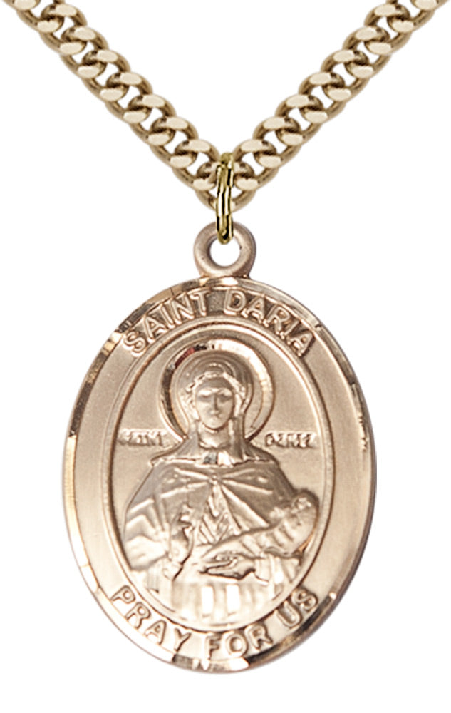 Saint Daria Pendant - 24" Chain Necklace