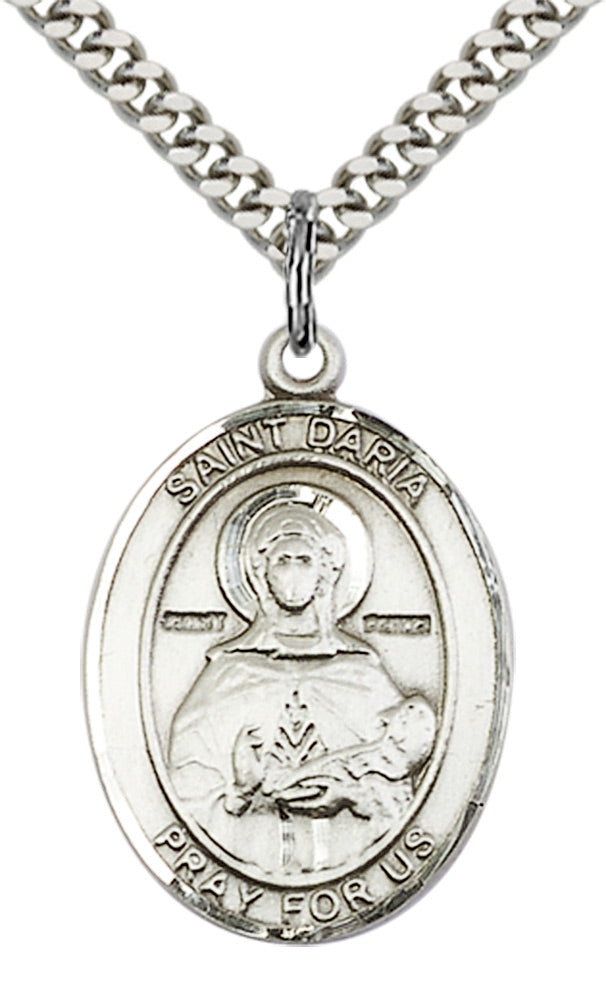 Saint Daria Pendant - 24" Chain Necklace