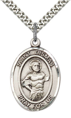 Saint Dismas Pendant - 24" Chain Necklace