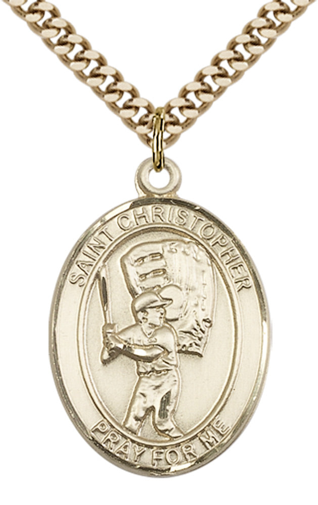 Saint Christopher Baseball Pendant