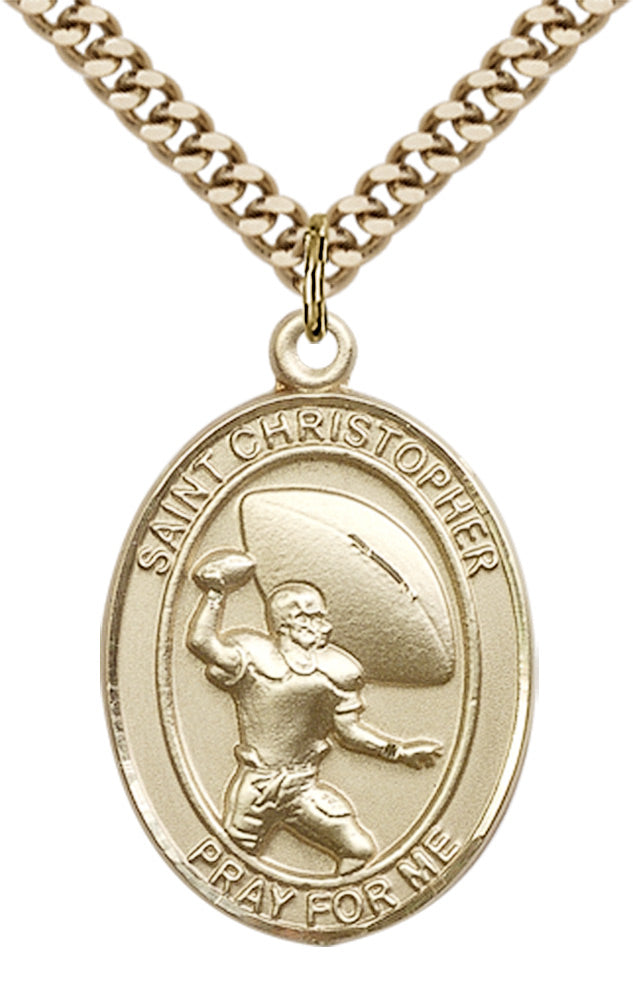 Saint Christopher Football Pendant