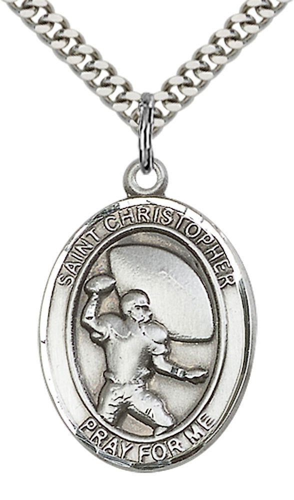 Saint Christopher Football Pendant