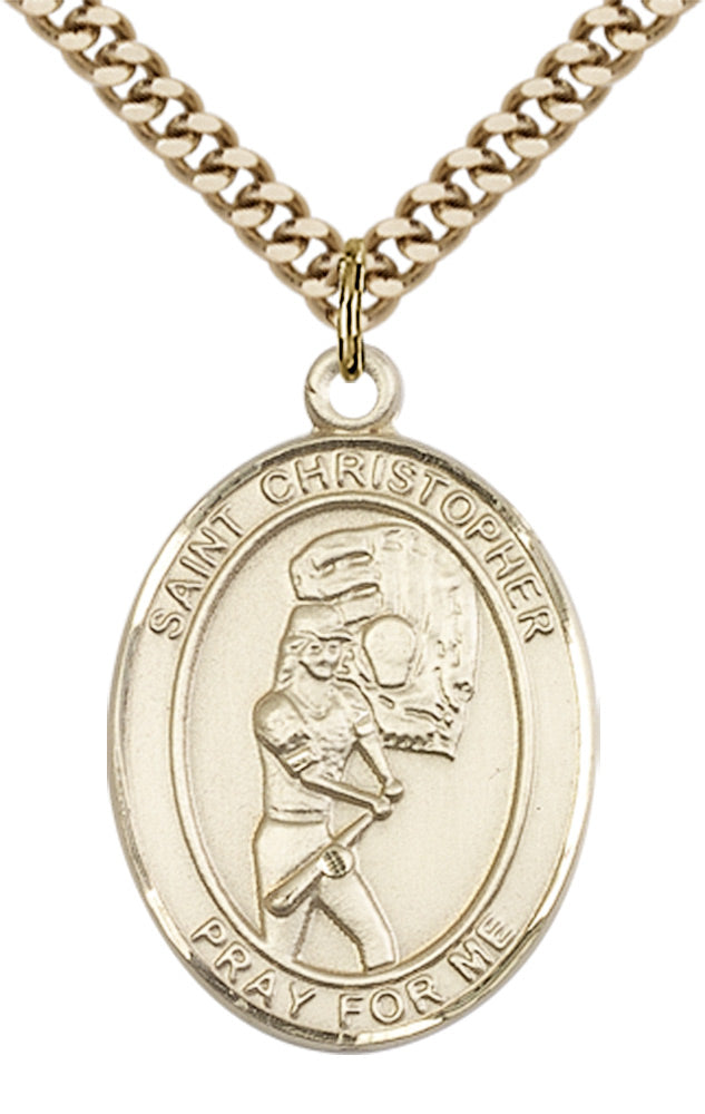 Saint Christopher Softball Pendant