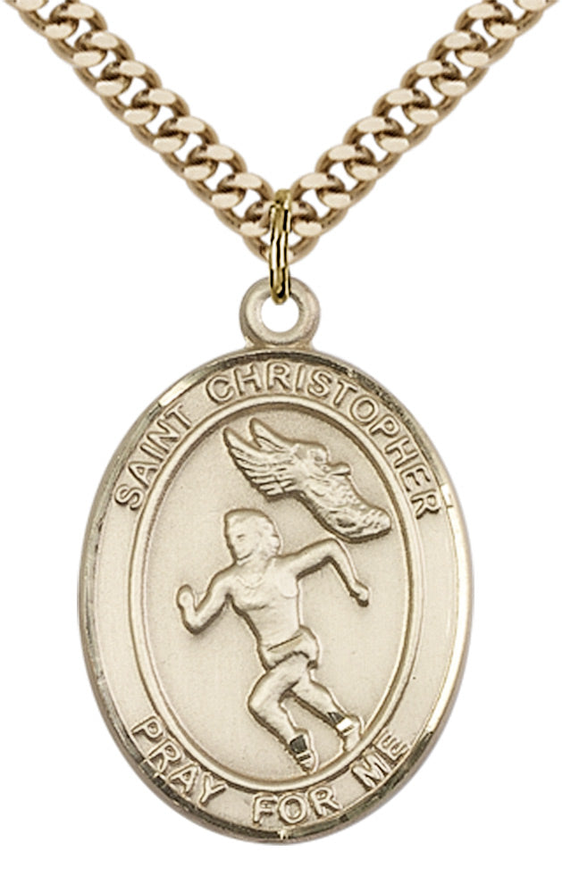 Saint Christopher Track & Field Pendant
