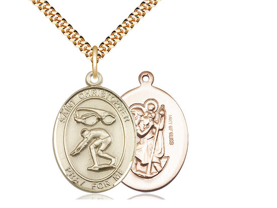 Saint Christopher Swimming Pendant