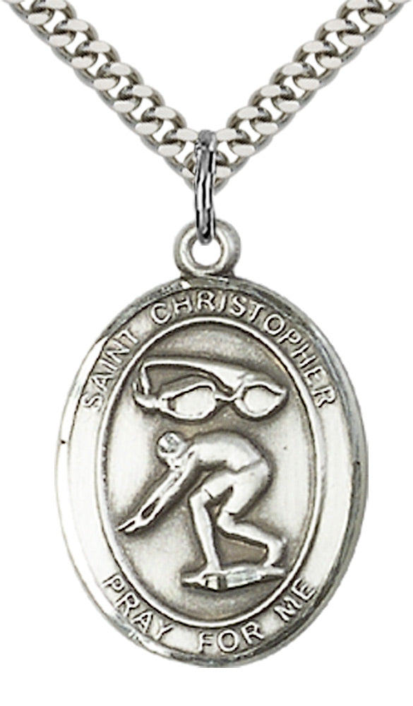 Saint Christopher Swimming Pendant