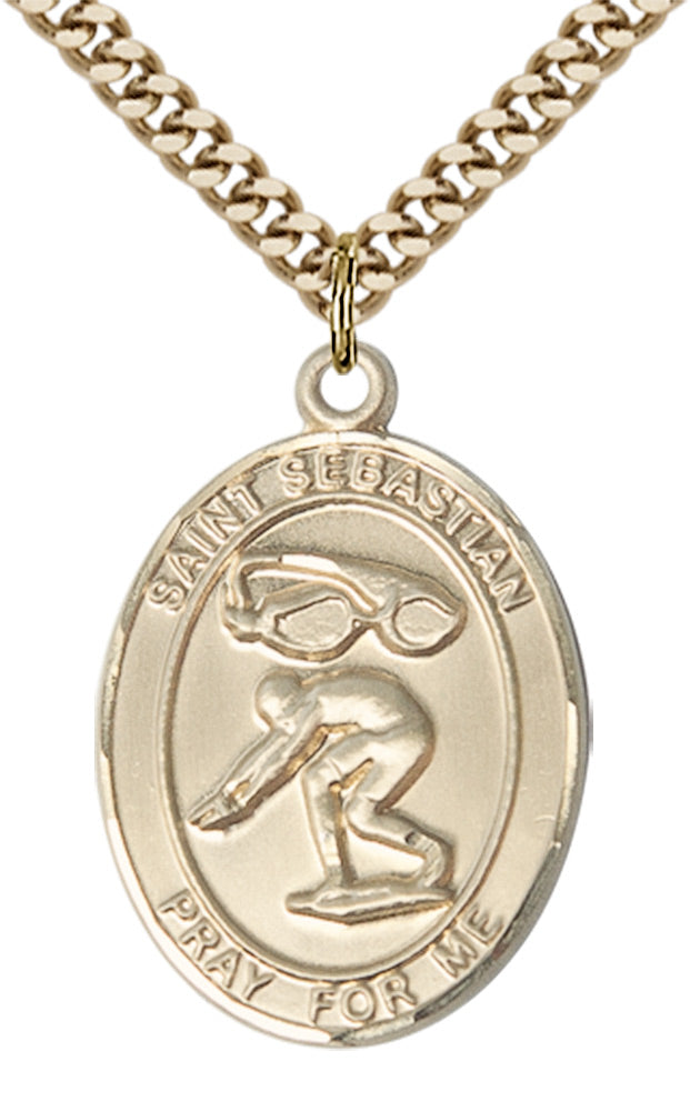 Saint Sebastian Swimming Pendant