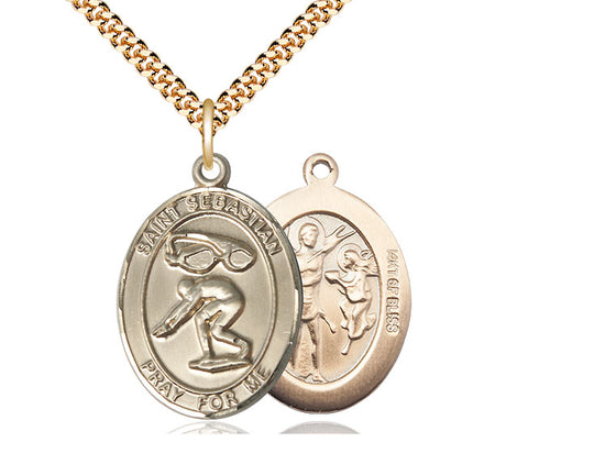 Saint Sebastian Swimming Pendant