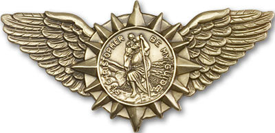 St Christopher Wings Visor Clip
