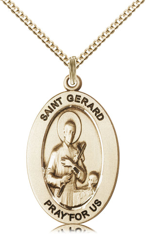 Saint Gerard Majella Pendant - 18" Chain Necklace