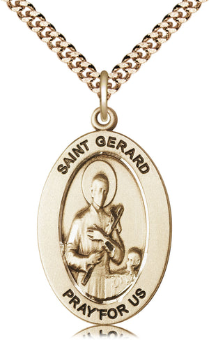Saint Gerard Majella Pendant - 24" Chain Necklace