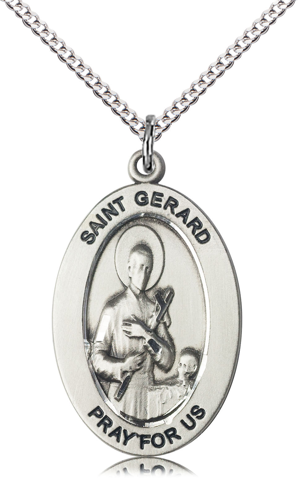 Saint Gerard Majella Pendant - 18" Chain Necklace