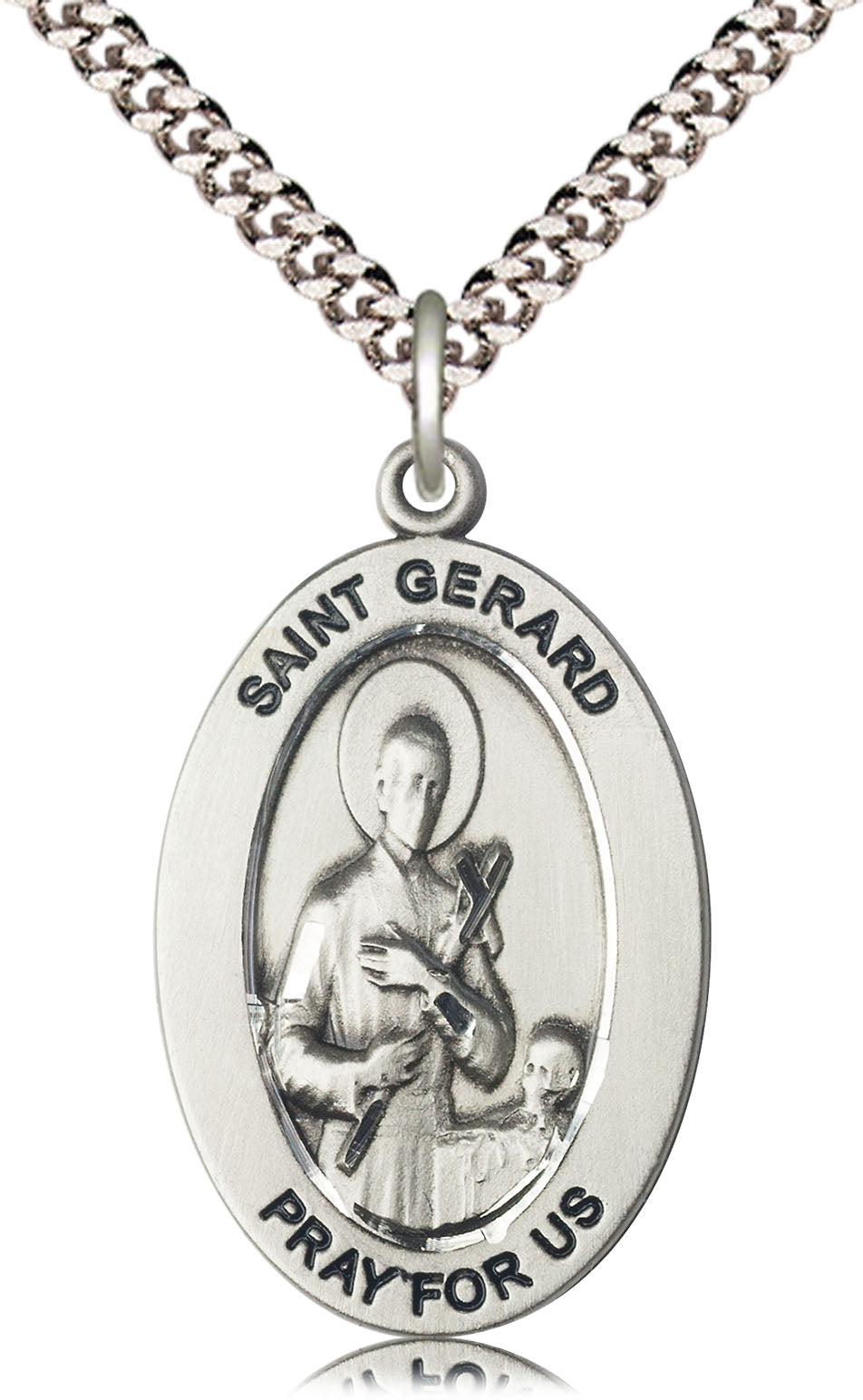 Saint Gerard Majella Pendant - 24" Chain Necklace