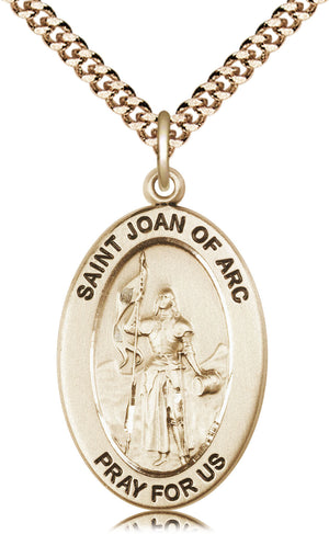 Saint Joan of Arc Pendant - 24" Chain Necklace