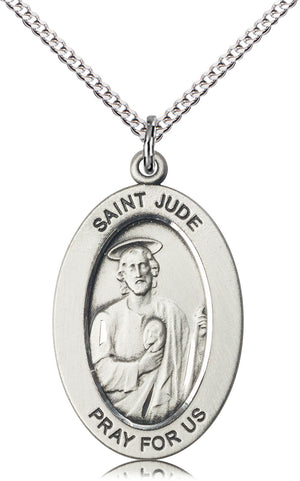 Saint Jude Thaddeus Pendant - 18" Chain Necklace