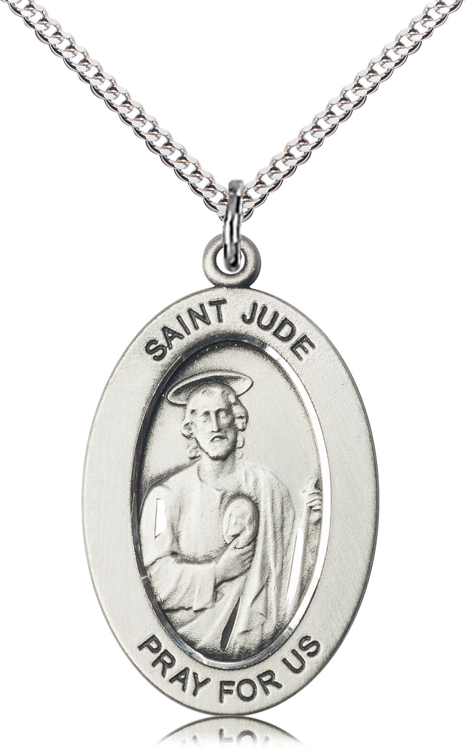 Saint Jude Thaddeus Pendant - 18" Chain Necklace