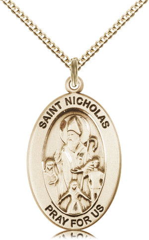 Saint Nicholas Pendant - 18" Chain Necklace