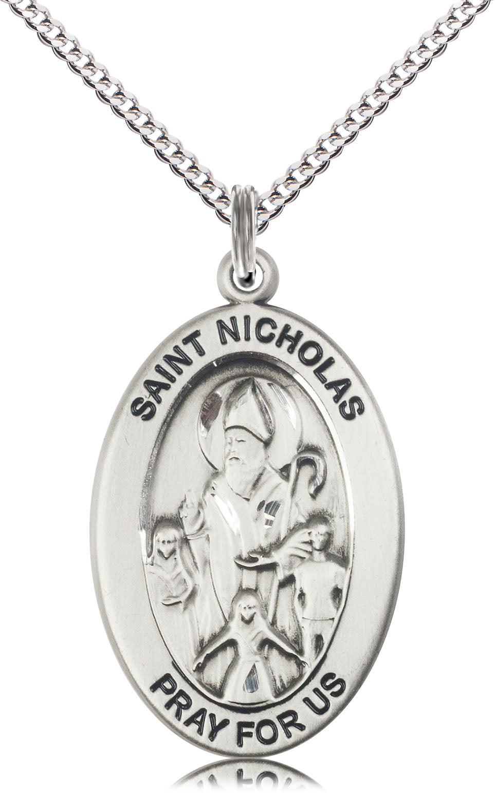 Saint Nicholas Pendant - 18" Chain Necklace