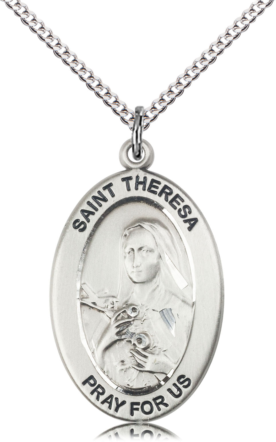 Saint Theresa Pendant - 18" Chain Necklace