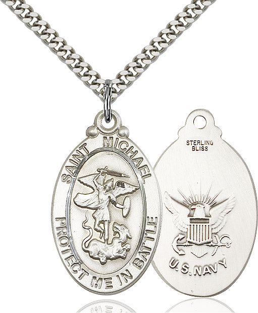 Saint Michael Navy Pendant