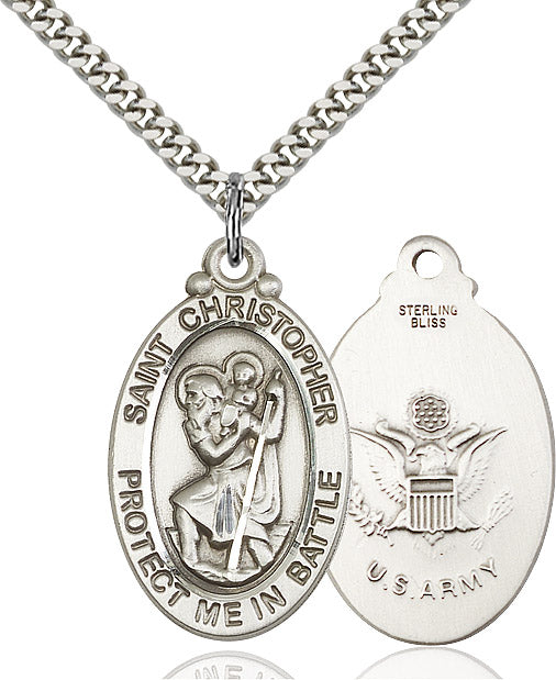 Saint Christopher Army Pendant