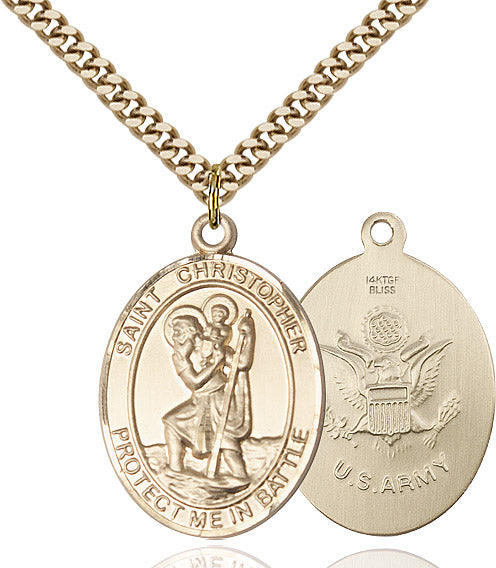 Saint Christopher Army Pendant
