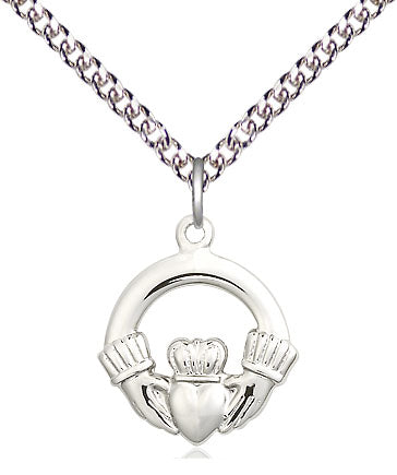 Claddagh Pendant - 24" Chain