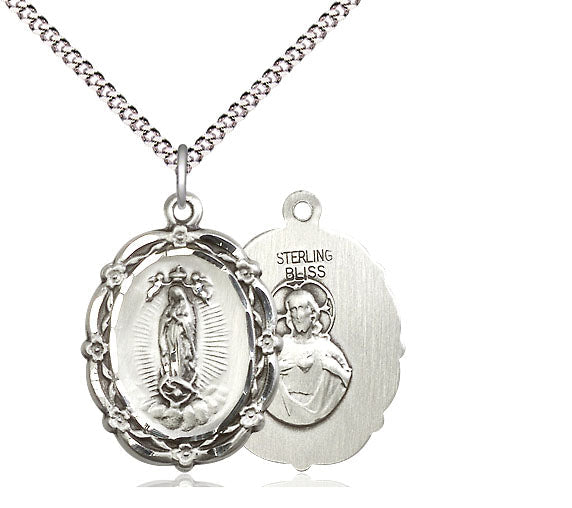 Sterling Silver Our Lady of Guadalupe Pendant