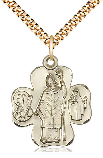 Irish Shamrock Pendant - 24" Chain