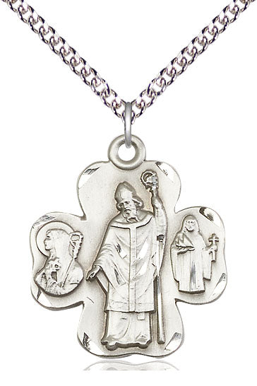 Irish Shamrock Pendant - 24" Chain