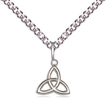 Trinity Irish Knot Pendant - 24" Chain