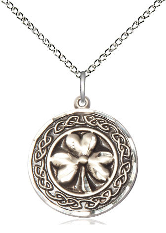 Shamrock w/Celtic Border Pendant