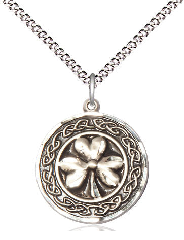 Shamrock w/Celtic Border Pendant