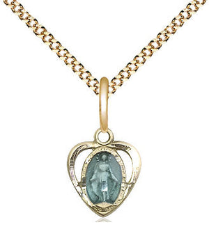 Miraculous Heart w/Epoxy Pendant Necklace