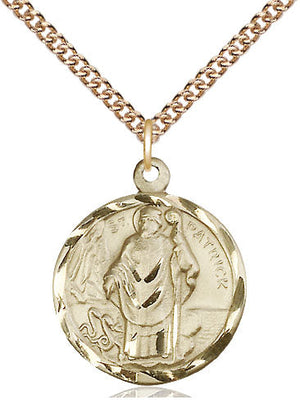 Saint Patrick Pendant - 24" Chain Necklace