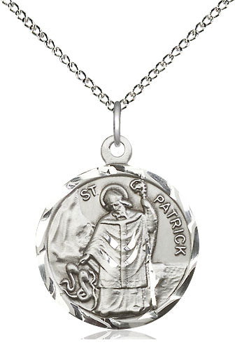 Saint Patrick Pendant - 18" Chain Necklace