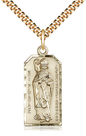 Saint Patrick Pendant - 24" Chain Necklace