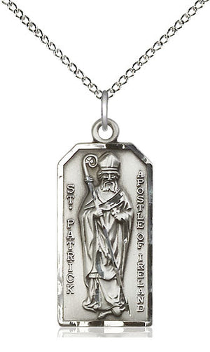 Saint Patrick Pendant - 18" Chain Necklace