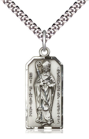 Saint Patrick Pendant - 24" Chain Necklace